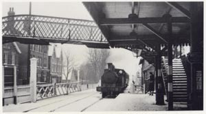 Photo 7 - View west from the platform. Post Office on left. (Photo courtesy of Woodhall Spa Cottage Museum)