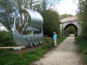 Viking ship sculpture